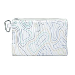 Abstract Colorful Topographic Map Design Vector Canvas Cosmetic Bag (large) by Wegoenart