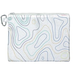 Abstract Colorful Topographic Map Design Vector Canvas Cosmetic Bag (xxl) by Wegoenart