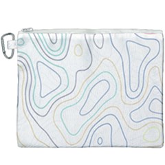 Abstract Colorful Topographic Map Design Vector Canvas Cosmetic Bag (xxxl) by Wegoenart