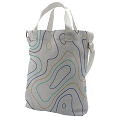 Abstract Colorful Topographic Map Design Vector Canvas Messenger Bag by Wegoenart