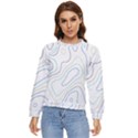 Abstract Colorful Topographic Map Design Vector Women s Long Sleeve Raglan Tee View1