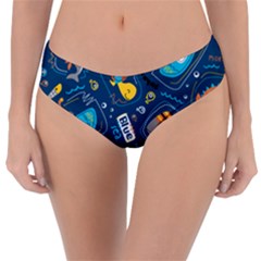 Seamless Pattern Vector Submarine With Sea Animals Cartoon Reversible Classic Bikini Bottoms