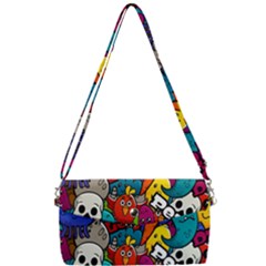 Graffiti Characters Seamless Pattern Removable Strap Clutch Bag by Wegoenart