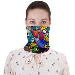 Graffiti Characters Seamless Pattern Face Covering Bandana (adult) by Wegoenart