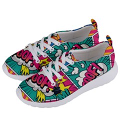 Comic Colorful Seamless Pattern Women s Lightweight Sports Shoes by Wegoenart