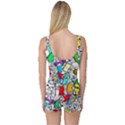 Graffit Characters Seamless Pattern Art One Piece Boyleg Swimsuit View2