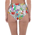 Graffit Characters Seamless Pattern Art Reversible High-Waist Bikini Bottoms View2