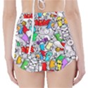 Graffit Characters Seamless Pattern Art High-Waisted Bikini Bottoms View2