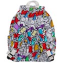 Graffit Characters Seamless Pattern Art Top Flap Backpack View3