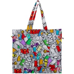 Graffit Characters Seamless Pattern Art Canvas Travel Bag