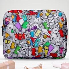 Graffit Characters Seamless Pattern Art Make Up Pouch (Large)