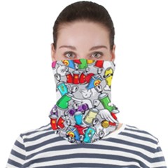 Graffit Characters Seamless Pattern Art Face Seamless Bandana (Adult)