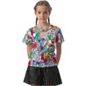 Graffit Characters Seamless Pattern Art Kids  Front Cut Tee View1