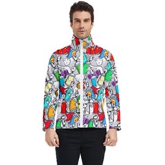 Graffit Characters Seamless Pattern Art Men s Bomber Jacket