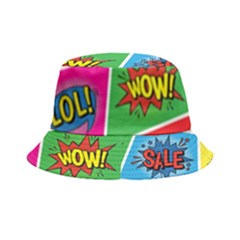 Pop Art Comic Vector Speech Cartoon Bubbles Popart Style With Humor Text Boom Bang Bubbling Expressi Bucket Hat by Wegoenart