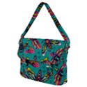 Vintage Colorful Insects Seamless Pattern Buckle Messenger Bag View2