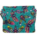 Vintage Colorful Insects Seamless Pattern Buckle Messenger Bag View3