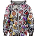 Vintage College Colorful Seamless Pattern Kids  Zipper Hoodie Without Drawstring View1