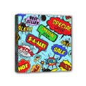 Comic Bubbles Seamless Pattern Mini Canvas 4  x 4  (Stretched) View1