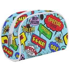 Comic Bubbles Seamless Pattern Make Up Case (large) by Wegoenart