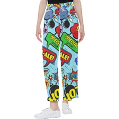 Comic Bubbles Seamless Pattern Women s Pants  by Wegoenart