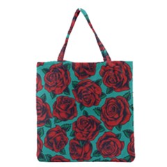 Vintage Floral Colorful Seamless Pattern Grocery Tote Bag