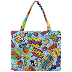 Comic Elements Colorful Seamless Pattern Mini Tote Bag