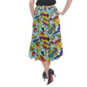 Comic Elements Colorful Seamless Pattern Midi Mermaid Skirt View2