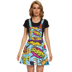 Comic Elements Colorful Seamless Pattern Apron Dress by Wegoenart