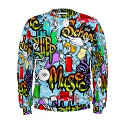 Graffiti Characters Seamless Patterns Men s Sweatshirt by Wegoenart