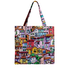 Menton Old Town France Zipper Grocery Tote Bag by Wegoenart