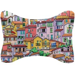 Menton Old Town France Seat Head Rest Cushion by Wegoenart