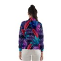 Background With Violet Blue Tropical Leaves Women s Windbreaker View2