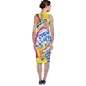 Colorful City Life Horizontal Seamless Pattern Urban City Sleeveless Velvet Midi Dress View2