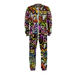 Graffiti Word Seamless Pattern Onepiece Jumpsuit (kids) by Wegoenart