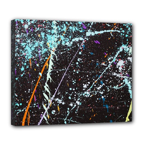 Abstract Colorful Texture Deluxe Canvas 24  X 20  (stretched) by Wegoenart