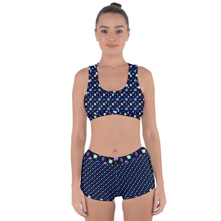 Electric Autumn  Racerback Boyleg Bikini Set