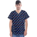 Electric Autumn  Men s V-Neck Scrub Top View1