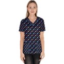 Electric Autumn  Women s V-Neck Scrub Top View1