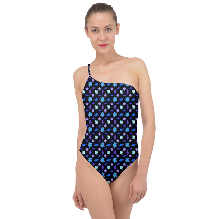 Electric Autumn  Classic One Shoulder Swimsuit