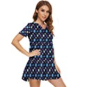 Electric Autumn  Tiered Short Sleeve Babydoll Dress View2