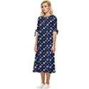 Electric Autumn  Bow Sleeve Chiffon Midi Dress View2