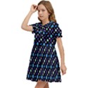 Electric Autumn  Kids  Bow Tie Puff Sleeve Dress View3