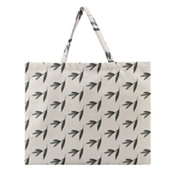 Minimalist Fall Of Leaves Zipper Large Tote Bag