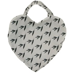 Minimalist Fall Of Leaves Giant Heart Shaped Tote by ConteMonfrey