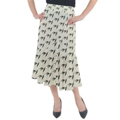 Minimalist Fall Of Leaves Midi Mermaid Skirt by ConteMonfrey