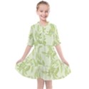 Watercolor Leaves On The Wall  Kids  All Frills Chiffon Dress View1