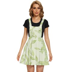 Watercolor Leaves On The Wall  Apron Dress by ConteMonfrey