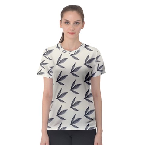 Minimalist Leaves Women s Sport Mesh Tee by ConteMonfrey