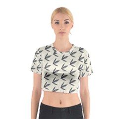 Minimalist Leaves Cotton Crop Top by ConteMonfrey